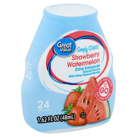 (2 pack) (2 Pack) Great Value Simply Clear Strawberry Watermelon Drink Enhancer, 1.62 fl oz