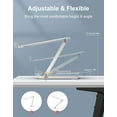 thumbnail image 3 of Laptop Stand for Desk Adjustable Computer Stand Aluminum Ergonomic Laptop Riser Holder Mount for Good Posture Ventilated Cooling & Portable for MacBook Air/Pro All Notebooks, 3 of 8
