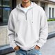 thumbnail image 1 of MHFRRA Sudadera con Capucha y Cremallera de Un Cuarto de Manga Larga con Bolsillo Frontal Tipo Cangurera para Uso Deportivo Informal Al Aire Libre, Tela Ligera y Cómoda Blanco, 1 of 4