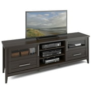 CorLiving Jackson Espresso Extra 2-Drawer TV Bench for TVs up to 80"