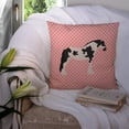 thumbnail image 3 of Cyldesdale Horse Pink Check Fabric Decorative Pillow, 3 of 4