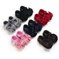 thumbnail image 5 of Infant Baby Girls Mary Jane Flats Non-Slip Rubber Sole Newborn Princess Dress Shoes Toddler First Walkers Sneaker Shoes, 5 of 6