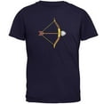 thumbnail image 1 of Couples Cupid Bow And Arrow Navy Adult T-Shirt, 1 of 1