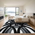 thumbnail image 3 of ODIKA 8'x10' Machine Washable Non-Slip Area Rug, Geometric Black High Traffic Rug, Black, 1102020, 3 of 7