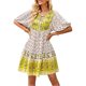 thumbnail image 1 of Sunloudy, vestido de media manga para mujer, estampado Floral Vintage, vendaje de botones, vestido bohemio de verano para vacaciones, ropa de calle de fiesta Sunloudy  S M L XL, 1 of 8