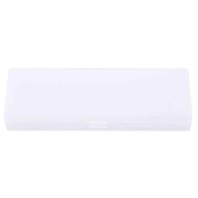 VONKY Square Shaped Semitransparent Frosted Ballpoint Pen Box PP Plastic Ballpen Protective Case Stationery Accessory