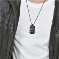 thumbnail image 4 of 18k Gold Iced Pendant Dog Tag Necklace For Men, 316l Stainless Steel Cuban Link Chain Dog Tag Pendant, 4 of 4
