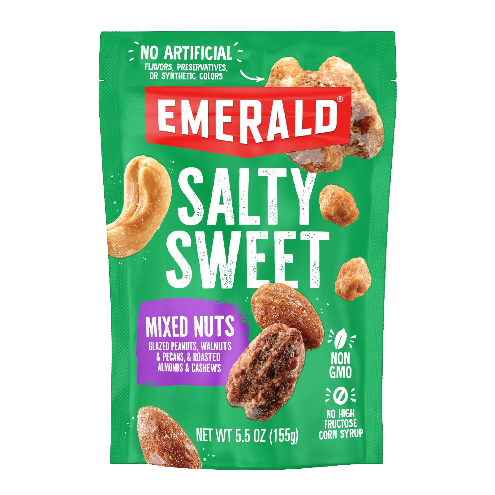 Emerald The Original Salty Sweet Mixed Nuts No Artificial Flavor 5.5oz (12 Pack)