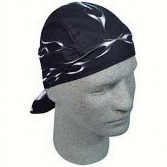 Zan Headgear Black Tank Flame Flydanna Headwrap Tank Flame Black