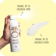 Sun Bum Sun Bum Mineral Spf 30 Sunscreen Spray and Spf 50 Lotion Vegan and Hawaii Act 104 Compliant (octinoxate & Oxybenzone Free) Broad Spectrum Zinc Sunscreen With Uva/uvb, 2 Count