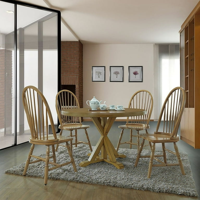 Carolina Chair and Table Porter X Base Round Dining Table Black