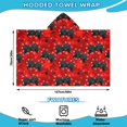thumbnail image 2 of Black Controllers Games Icons Red Pattern Hooded Bath Towel，50"x30" for Ages 3 To 12 Kids, Quick Dry Lightweight Soft Microfiber Hood Beach Towel Cover Up for Kids, 2 of 7