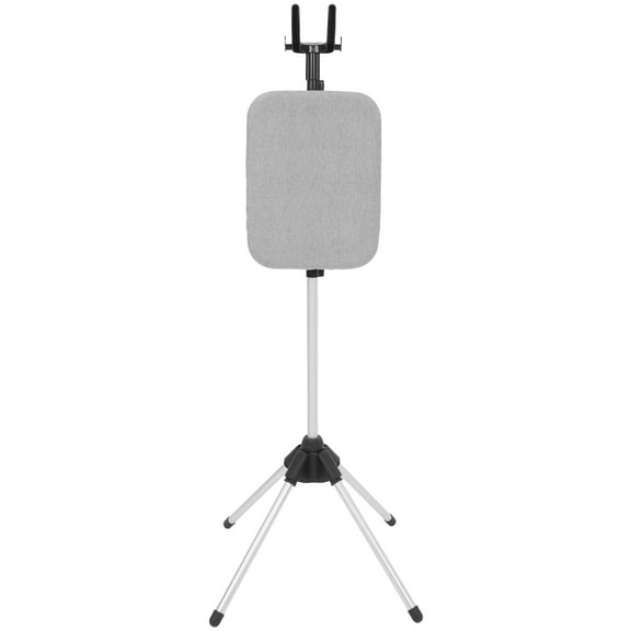 PTOOTP Black Folding Clothes Steamer Stand with Integrated Ironing Board for Home Use