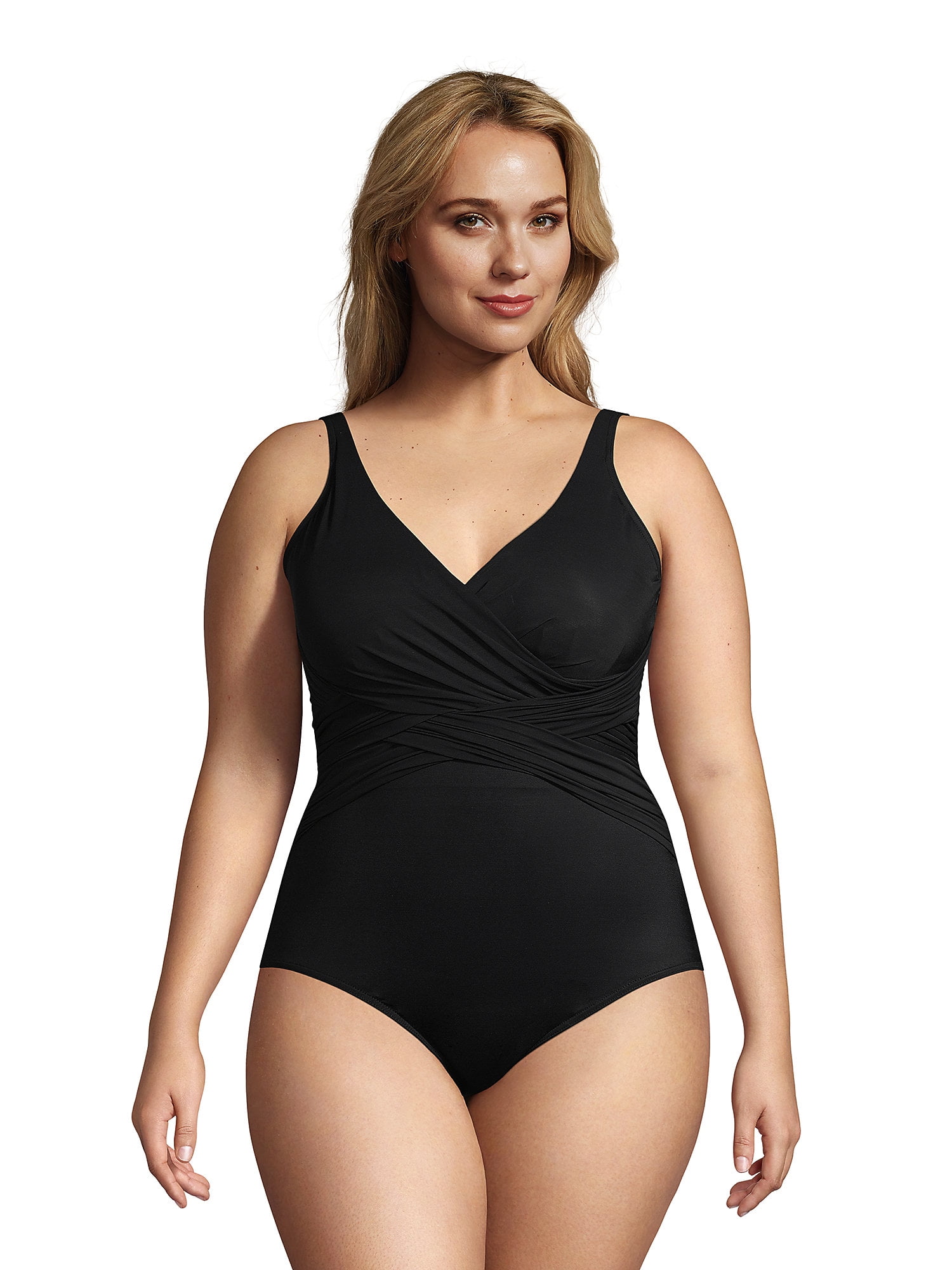 Womens Plus Size Tummy Control Swimdress main image 1
