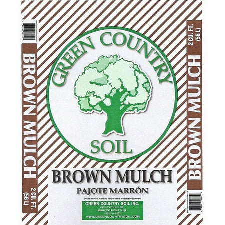 Green Country Soil Color-Enhanced Hardwood Mulch, Brown