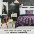 thumbnail image 5 of PiccoCasa 4pcs Polyester Duvet Cover Set Bohemian Bedding Set, Red Twin, 5 of 7