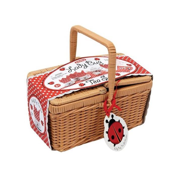 schylling butterfly tea set basket