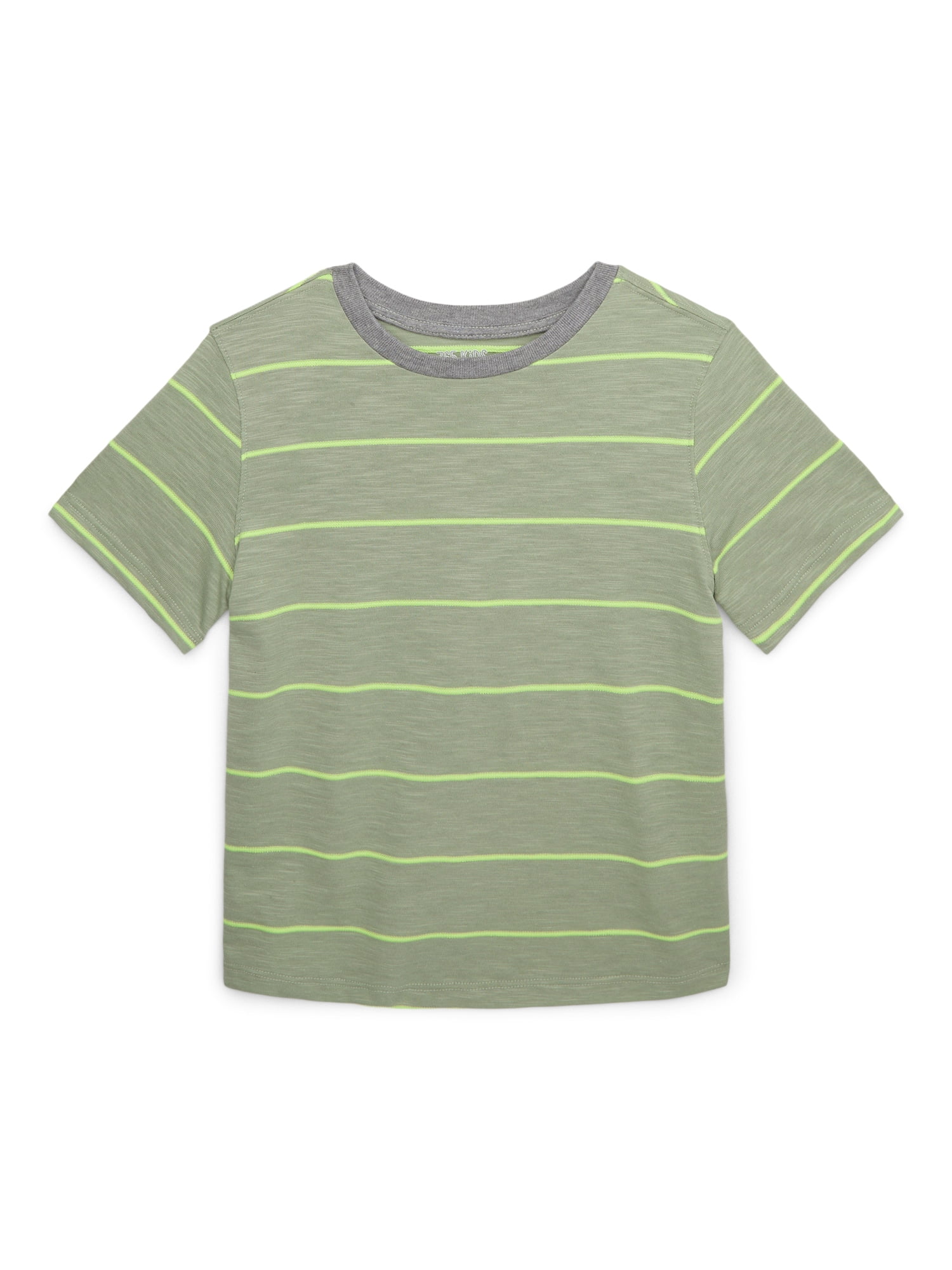 365 Kids From Garanimals Boys Mix and Match Short Sleeve Striped Tee & Knit Shorts Outfit Set, 2-Piece, Sizes 4-10
