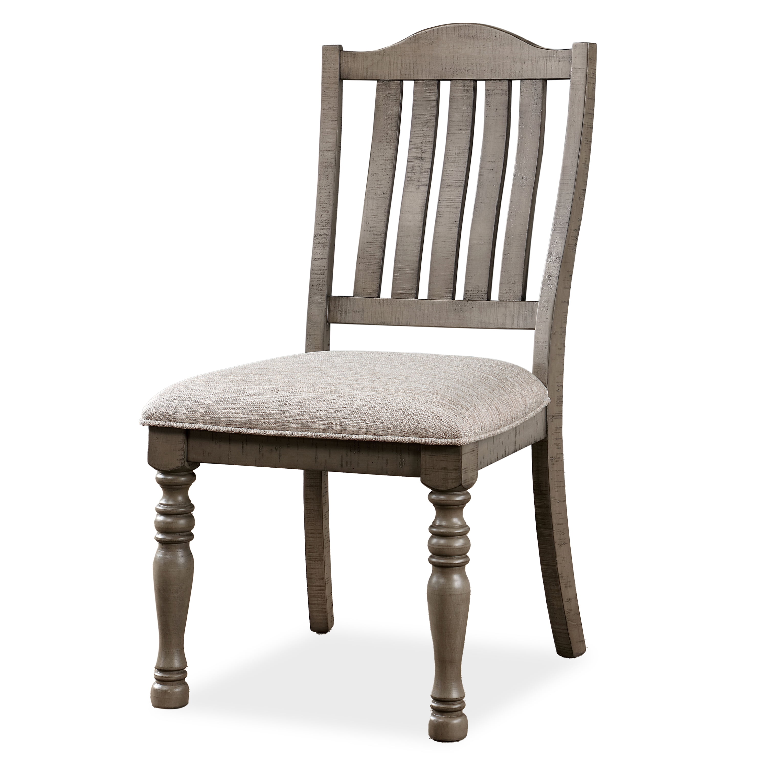 Furniture of America Monte Indoor Transitional Wood Side Chairs, Antique Gray (Set of 2)