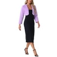 thumbnail image 2 of INSPIRE CHIC Formal Bolero for Women's Evening Dressy Faux Fur Shrug Jacket XS Lavender Purple, 2 of 6