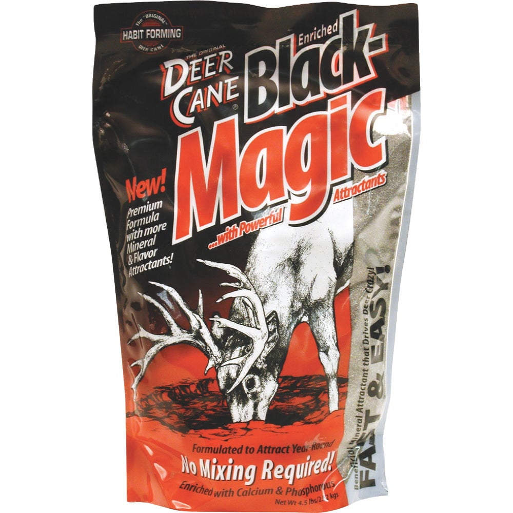 1PACK Deer Cane Black Magic 41/2 Lb. Granular Mineral Deer Attractant