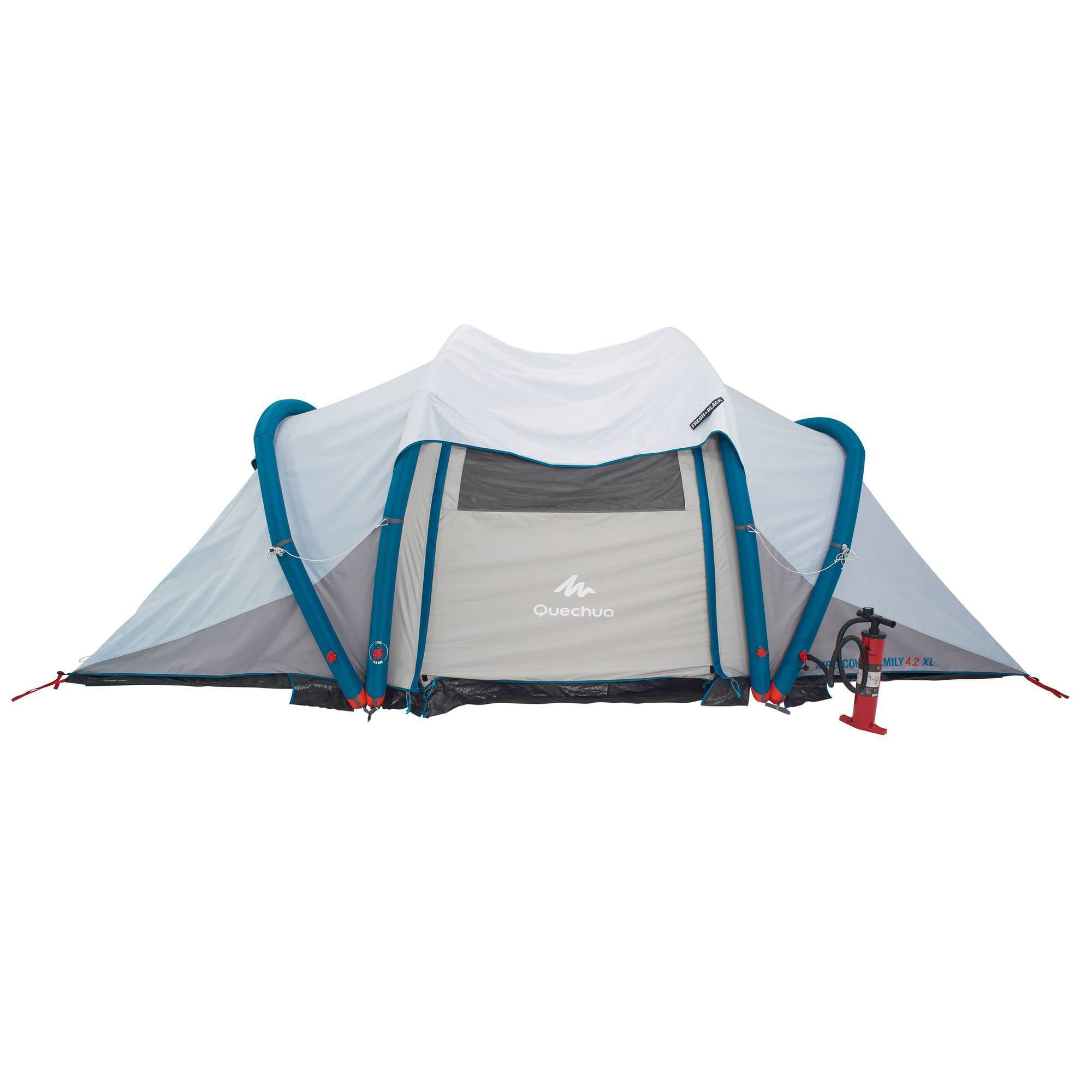 quechua air seconds 4.2 xl fresh & black family camping tent