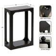 thumbnail image 6 of Kate and Laurel Dahl Modern Slatted Wooden Slim Side Table, 16 x 8 x 24, Black, Transitional Wood Narrow End Table for Use as Living Room Plant Stand or Small Bedroom Nightstand, 6 of 9