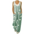 thumbnail image 2 of drppepioner Women'S Fashion Pants Overalls Rompers Daisy Printed Buttons Suspender Jumpsuit, 2 of 5