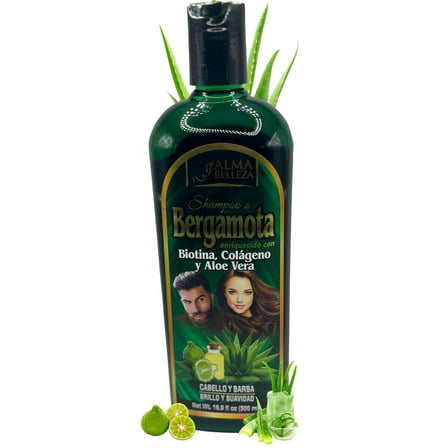 Shampoo de bergamota biotina, colageno & Aloe Vera Net Wt 16.9 fl oz