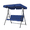 Blue, variant on Melocadol 3 Seats Outdoor Porch Swing Glider, All-Weather Adjustable Canopy, Rust Proof Heavy Duty Stand Swing Chair for Garden, Lawn, Blue