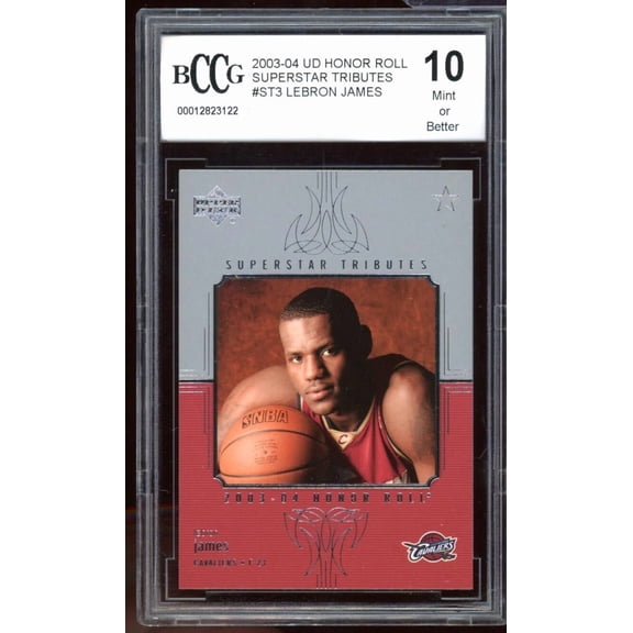 2003-04 UD Honor Roll Superstar Tributes #3 LeBron James Rookie BGS BCCG 10 Mint