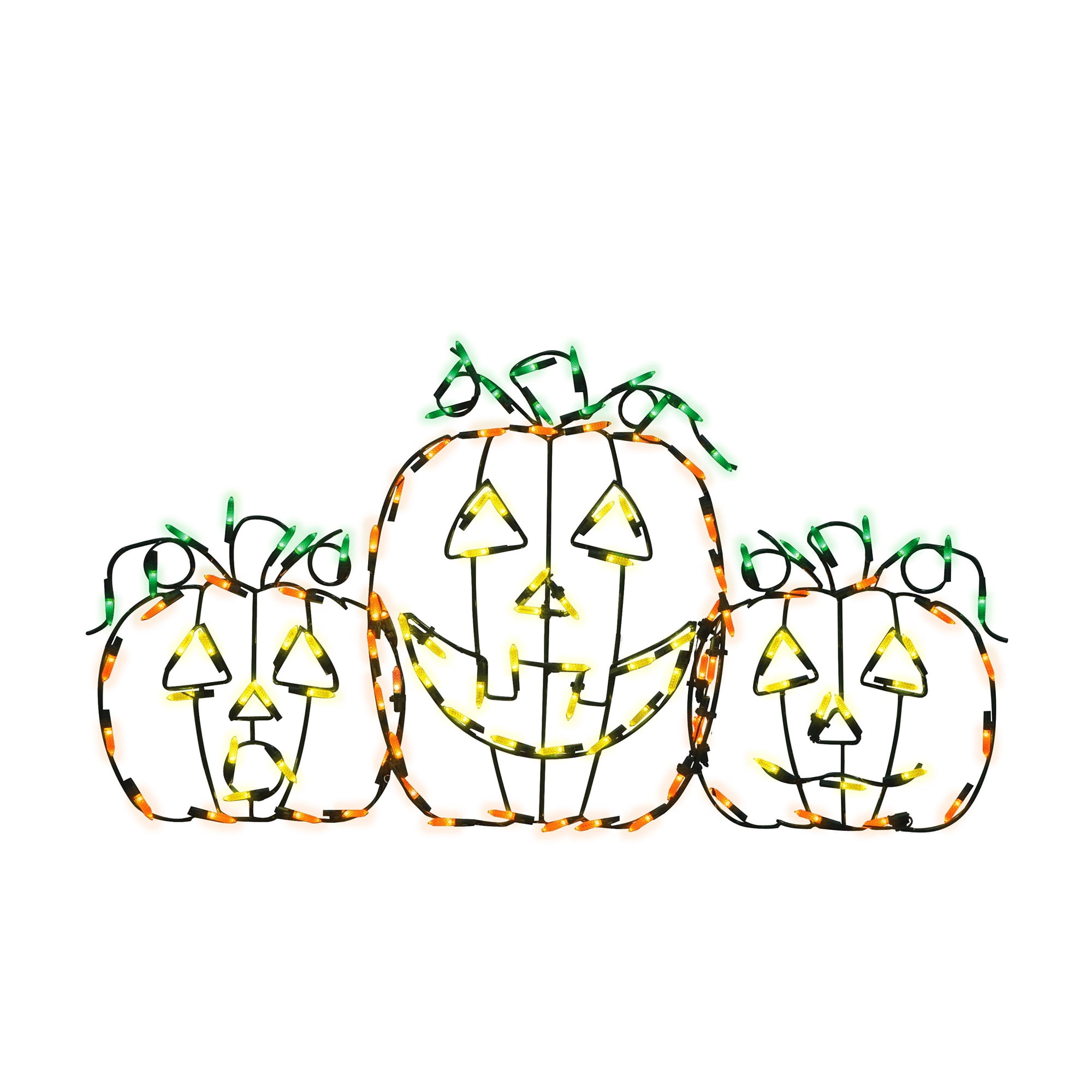 ProductWorks Pro Line JackOLanterns Halloween Yard Decoration LED Pumpkins