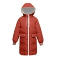 thumbnail image 4 of LWNYDPLSD 2024 Women's Fashion Waterproof Long Winter Coat Thickened Down Alternative Jacket Warm Puffer Jacket Hooded Parka Clearance Sale Red XXL, 4 of 5