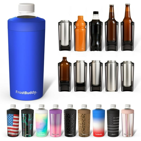 Frost Buddy Universal Buddy XL Can Cooler Fits 12-ounce, 16-ounce, 20-ounce, and 24-ounce Cans and Bottles - Keep Your Drinks Refreshingly Chilled for over 12 hours (Royal)