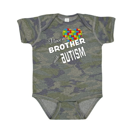 

Inktastic I Love My Brother with Autism Gift Baby Boy or Baby Girl Bodysuit