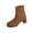 Brown, variant on Hiking Boots Women TKYCMSUAKI Knit Ankle Boots for Women Chunky Block Heel Chelsea Boot Stretchy Breathable Knit Sock Booties for Fall Slip On Comfortable Winter Bootie