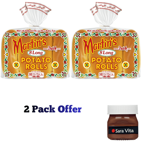 Martin's Potato Long Rolls, 8 count