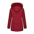 thumbnail image 5 of Women's Waterproof Parka Winter Outerwear Jacket Soft Warm Windbreak Snow Coat Long Down Alternative Puffer, 5 of 6