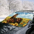 thumbnail image 2 of FORUDESIGNS Horse Sunflower Print Car Windshield Cover for Ice and Snow, Auto Frost Removal Wiper Protector, All Weather Waterproof Sunshade Snow Cover Fits Most SUVs Trucks, 2 of 6