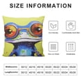 thumbnail image 5 of Chilfamy Pop Art Frog Pillow Cases with Zipper Short Plush Home Decor for Living Room Bedroom Cushion Outdoor, Printed on Both Sides, 1PC 22x22in, 5 of 5
