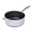 thumbnail image 5 of HexClad Cookware 5-Quart Hybrid Stainless Steel Saucepan and Glass Lid- Stay-Cool Handle, Nonstick, Ideal for Making Sauces, Gravy, Soups, Stocks and Cooking Grains, 5 of 8
