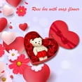 thumbnail image 6 of Valentine's Day Hearted Shape Bear with Red Rose Gift Set - Love Bear, Artificial Red Roses & Silk Petals in Gift Box - Perfect for Engagement, Mother's Day & Holiday Christmas, 6 of 7