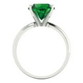 thumbnail image 4 of Solitaire Engagement Ring for Women - 2.5ct Simulated Emerald in 14K White Gold Promise Ring, 4 of 6