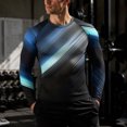 thumbnail image 2 of IWRICH Men's Long Sleeve Upf 50+ Rash Guard Cool Dry Performance Fit Compression Sports Athletic Shirts Tops 12-Blue S, 2 of 5