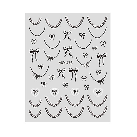 Yiran Lace French Edge Nail Art Sticker, MO476