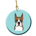 thumbnail image 1 of Carolines Treasures BB1161CO1 Checkerboard Blue Boxer Ceramic Ornament- 2.81 In., 1 of 1