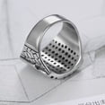 thumbnail image 4 of PAMTIER Men's Stainless Steel Vintage Hip Hop Punk Style Heavy Gothic Cool BIKER Letters Motorcycle Ring Personality Non-Mainstream Silver Size 7, 4 of 6
