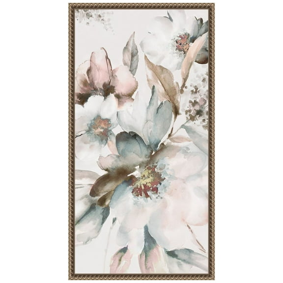 Amanti Art Watercolour Pink Florals I Framed Canvas Wall Art Print