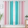thumbnail image 2 of Cortinas Estelar Textiler Ombre rosa turquesa 132 x 183 cm, 2 paneles, 2 of 9