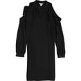 thumbnail image 1 of bar III Vestido camisero con hombros descubiertos para mujer, negro, mediano, 1 of 2